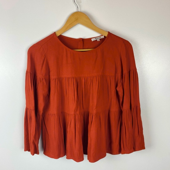 MADEWELL Tiered Blouse Buttoned Back - Picture 3 of 8